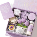 Spa Gifts for Women Bath Gift Set, Lavender Relaxing Spa Gift Baskets Home Bath Set Self Care Kit Care Package Thank You Birthday Mothers Day Easter Gifts for Women Mom Friends Sister Teen Girl Wife