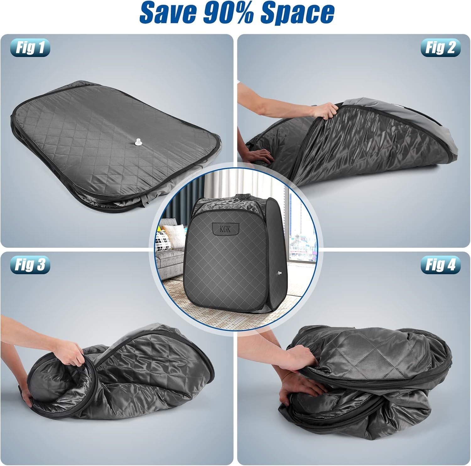 Portable Steam Sauna Full Body for Home Spa,Portable Sauna with Steamer 3L Personal Sauna at Home for Detox,Relaxation,Sports & Sweat Fast Heating Home Saunas with Remote Control,Fogger Option
