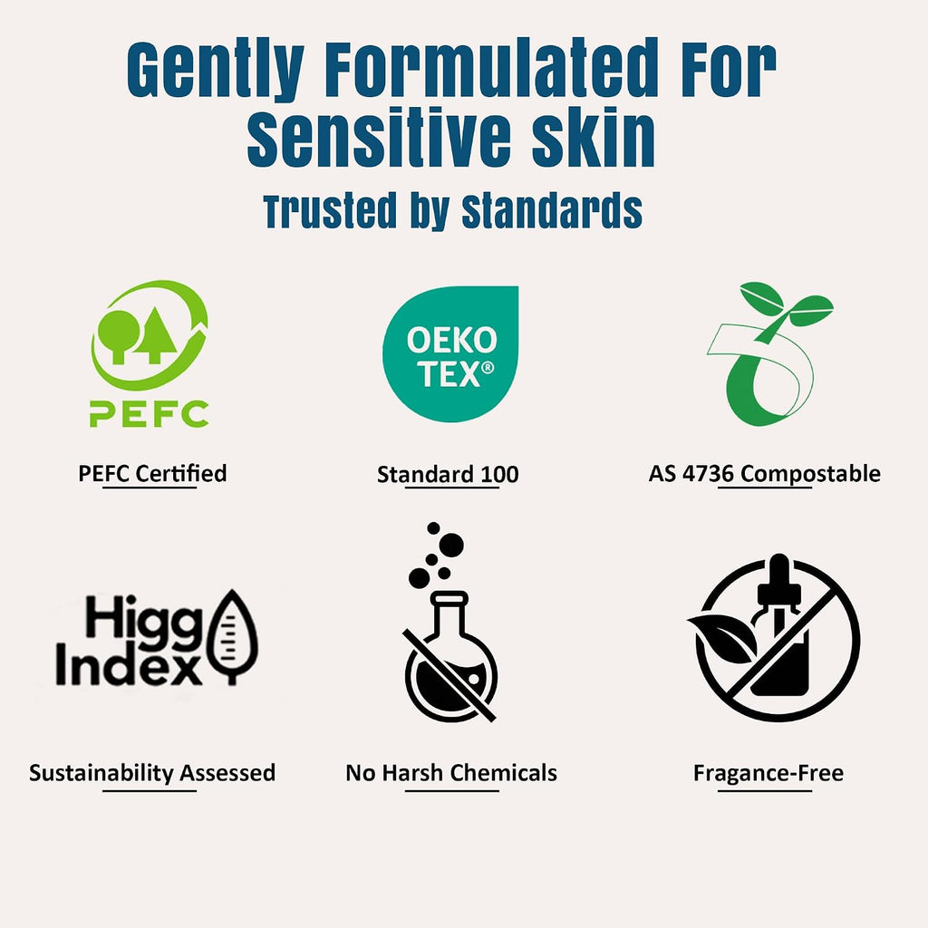 Face Towels, Disposable Biodegradable Facial Towels for Sensitive Skin, Lint- Free Face Wipes for Washing Face, Skincare and Makeup Remover, Dry Wipes, 10"×12" Extra Large, 50 Count