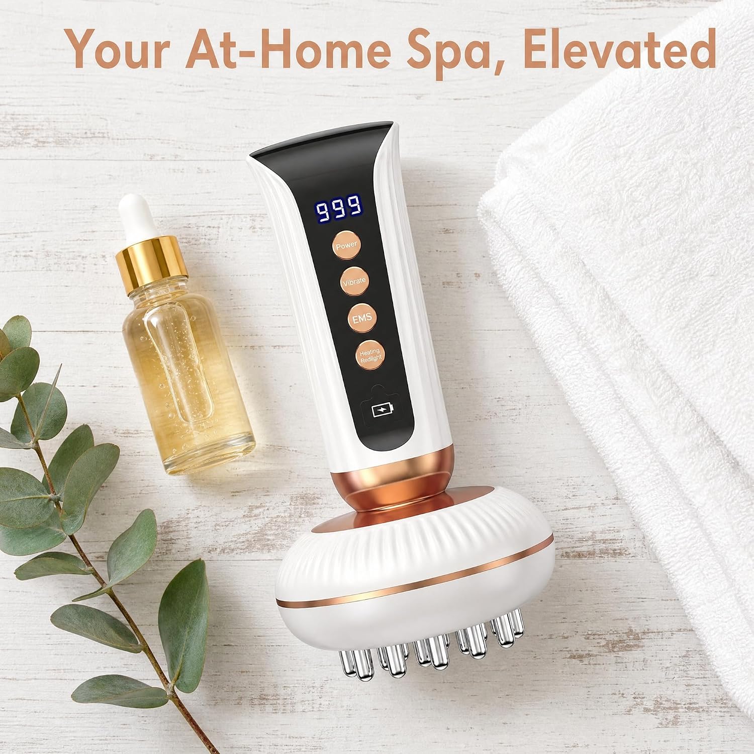 4-in-1 Lymphatic Drainage Massager – Body Sculpting Machine with Heat, LED & Vibration | Cellulite Reduction for Legs, Arms, Belly & Butt