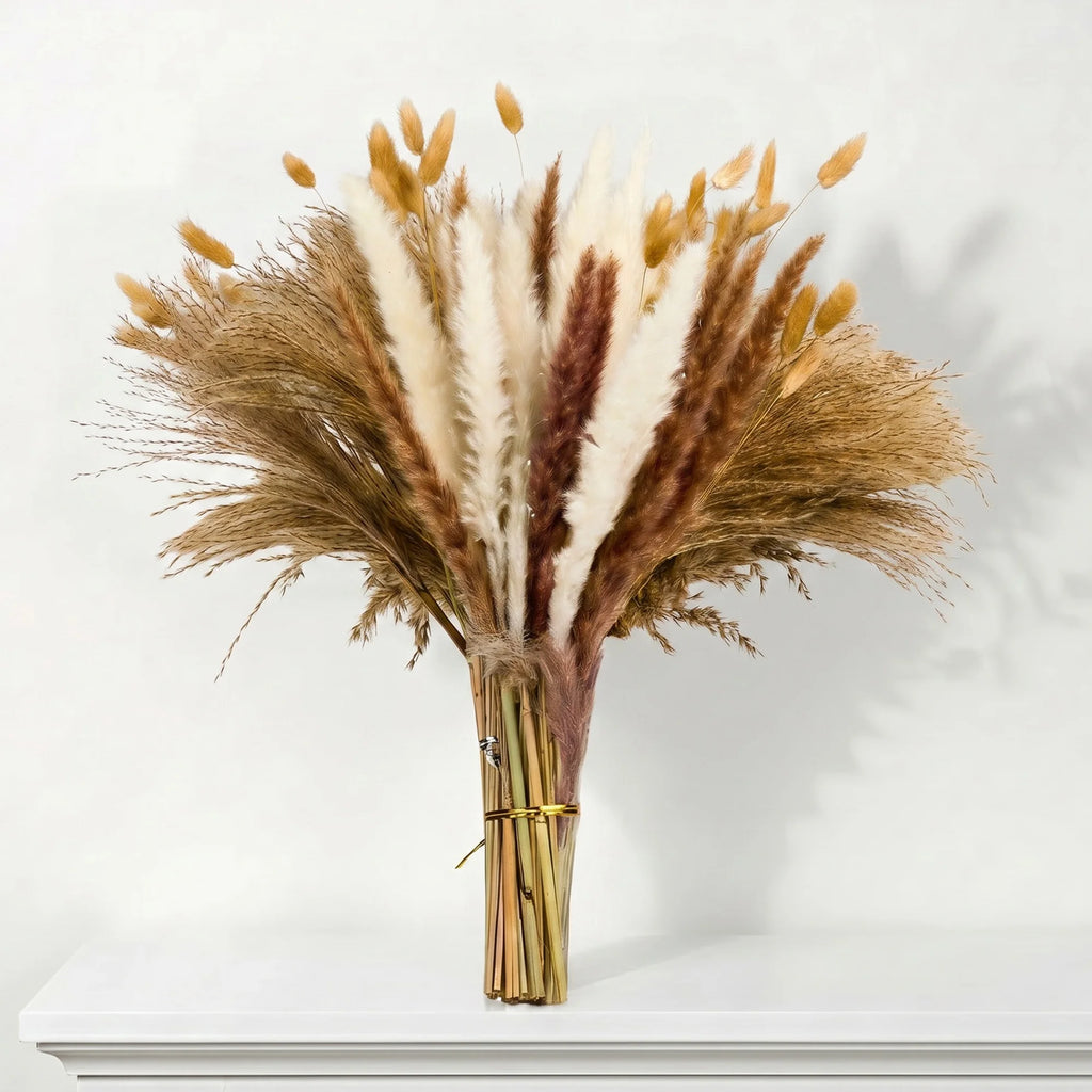 Pampas Grass Boho Decor 100 PCS Home Decoration Boho Flowers Home Table Decor Rustic Farmhouse Party 17''
