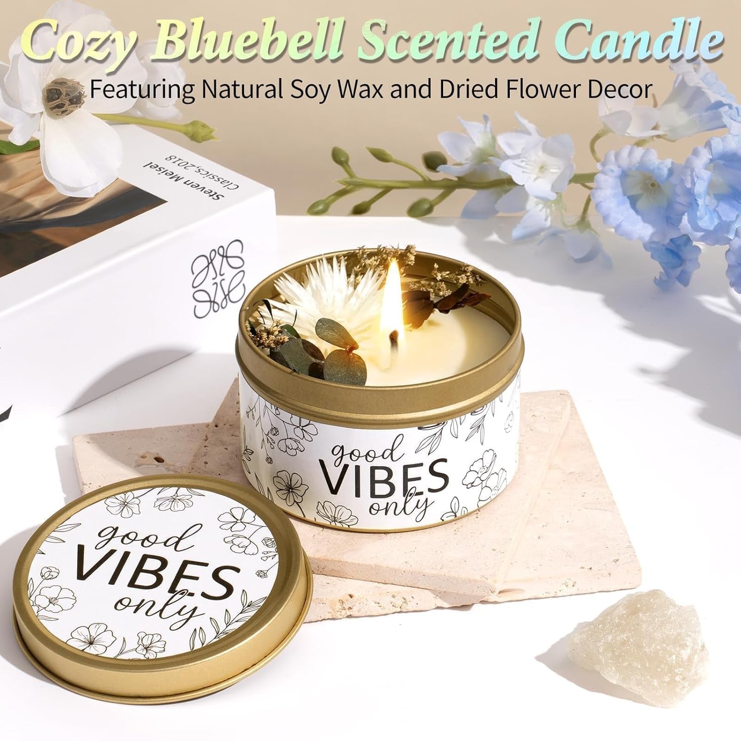 Spa Gifts for Women Bath Gift Set, Bluebell Spa Gift Baskets Home Bath Set Self Care Kit Care Package Thank You Birthday Mothers Day Easter Gifts for Women Her Mom Best Friends Sister Teen Girl Wife