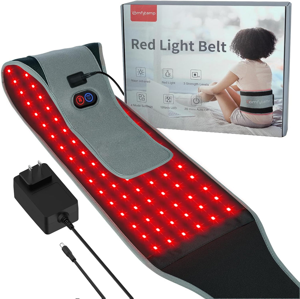 Red Light Belt with 126 Leds, Wearable Red Light Wrap with Timer, 660Nm & 850Nm, Birthday Gifts for Men Dad Women Mom, 22W(Corded)