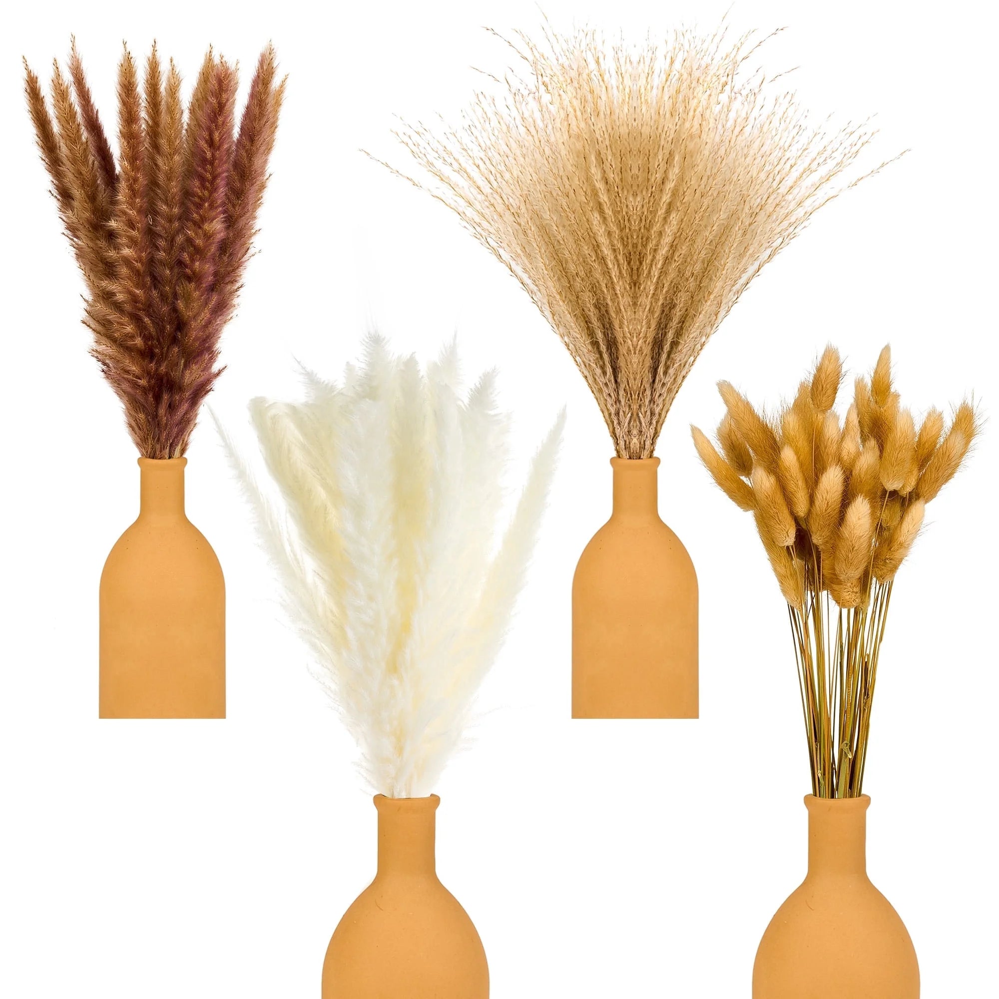 Pampas Grass Boho Decor 100 PCS Home Decoration Boho Flowers Home Table Decor Rustic Farmhouse Party 17''